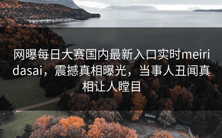 网曝每日大赛国内最新入口实时meiridasai，震撼真相曝光，当事人丑闻真相让人瞠目