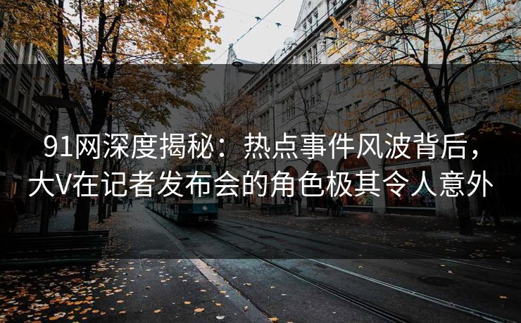 91网深度揭秘：热点事件风波背后，大V在记者发布会的角色极其令人意外