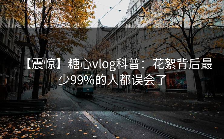 【震惊】糖心vlog科普：花絮背后最少99%的人都误会了